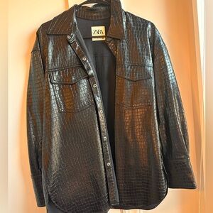 Zara faux leather jacket